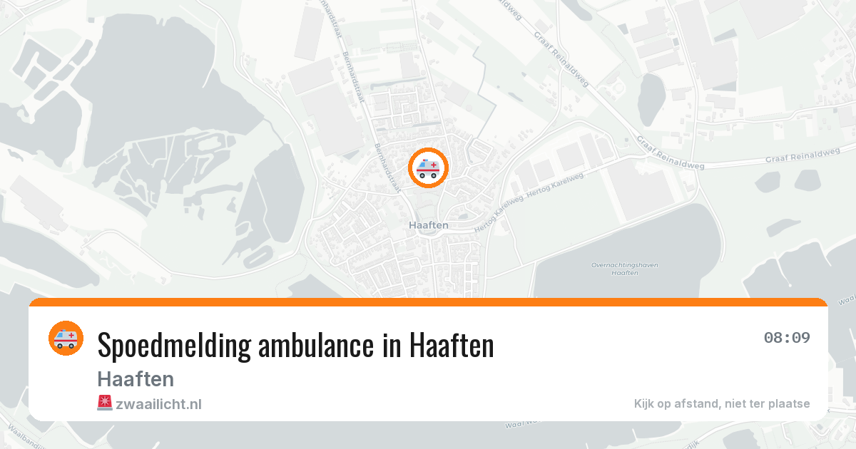 Spoedmelding ambulance in Haaften — 20 jul 2026