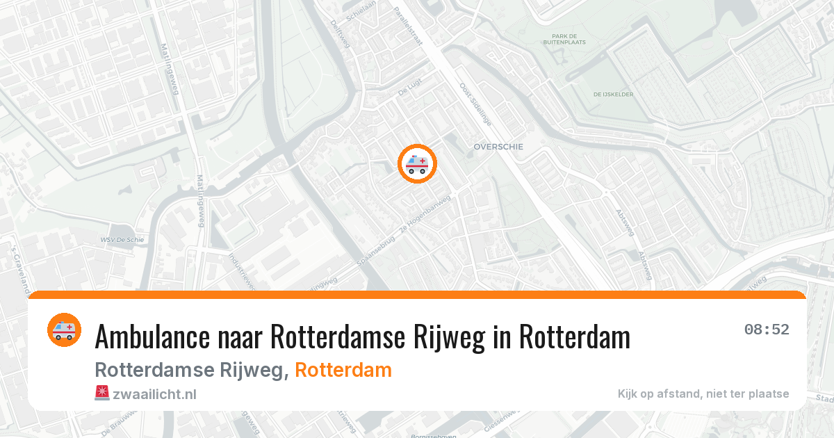 Ambulance naar Rotterdamse Rijweg in Rotterdam — 23 jun 2026