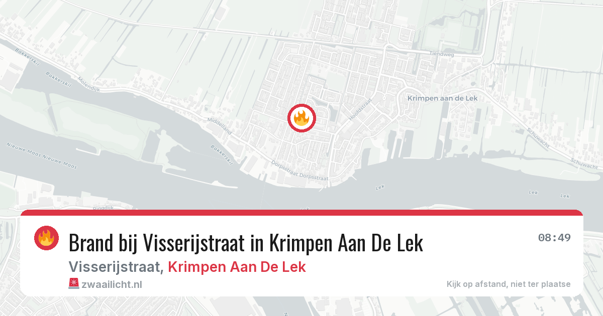 Brand bij Visserijstraat in Krimpen Aan De Lek — 12 aug 2026