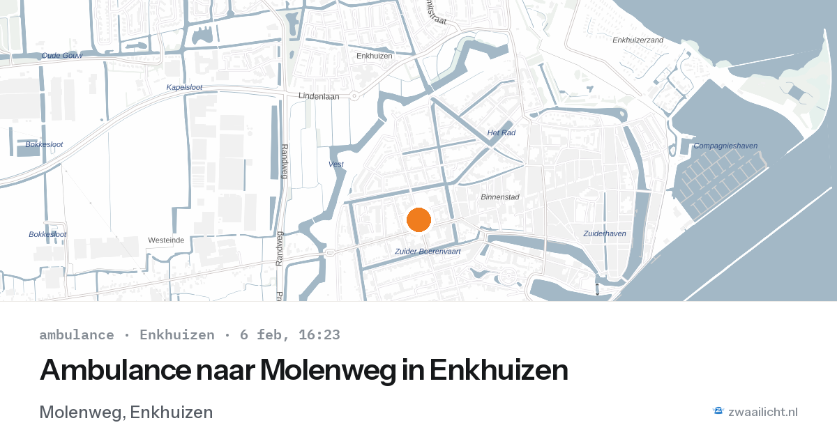 Ambulance naar Molenweg in Enkhuizen — 6 feb 2026