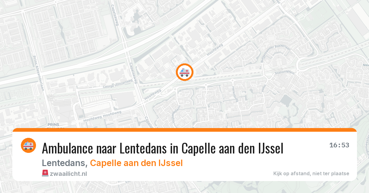 Ambulance naar Lentedans in Capelle aan den IJssel — 12 aug 2026