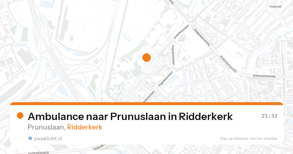 Ambulance naar Prunuslaan in Ridderkerk — 17 jul 2026