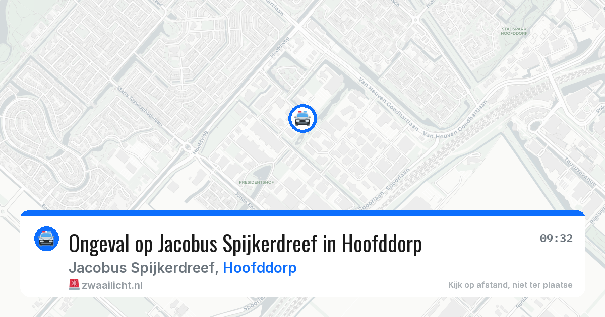 Ongeval op Jacobus Spijkerdreef in Hoofddorp — 13 jul 2026