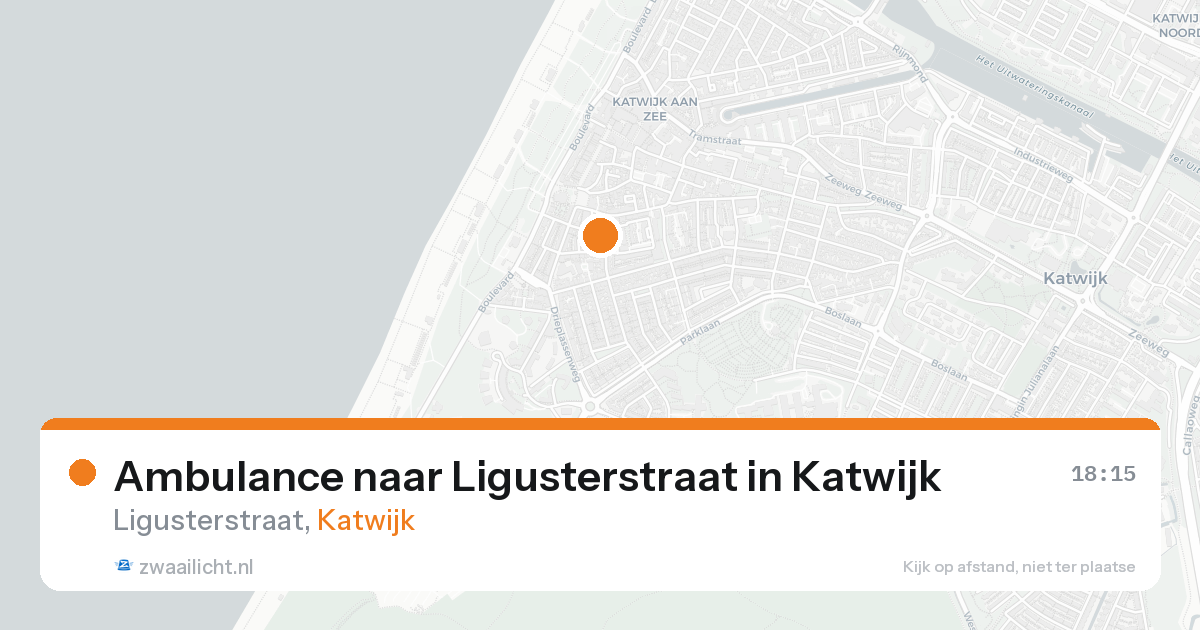 Ambulance naar Ligusterstraat in Katwijk — 19 aug 2026