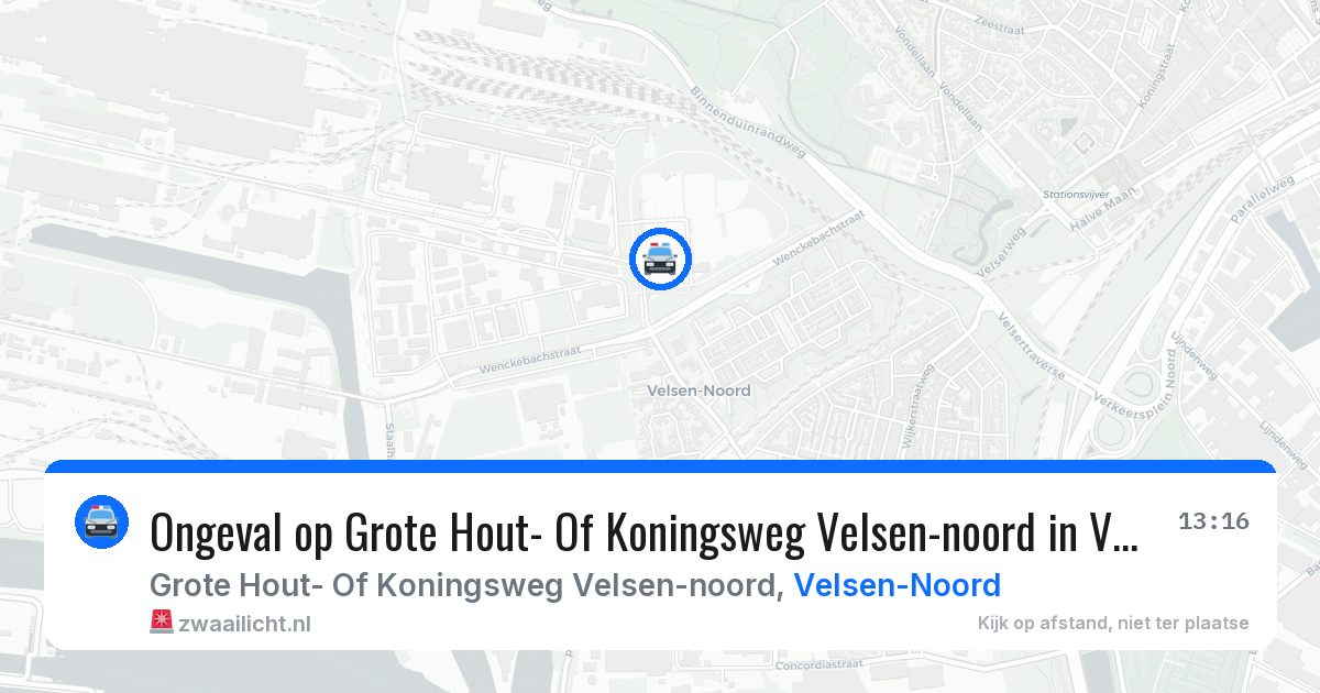 Ongeval op Grote Hout- Of Koningsweg Velsen-noord in Velsen-Noord — 25 jul 2026