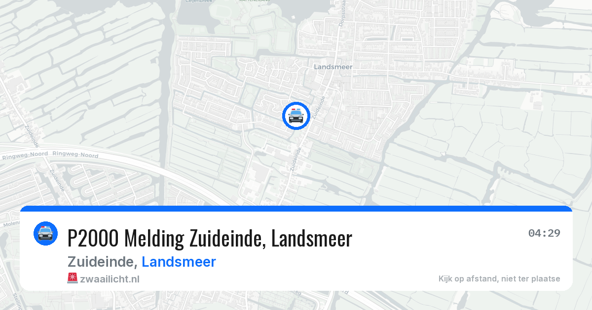 P2000 Melding Zuideinde, Landsmeer — 24 mrt 2026