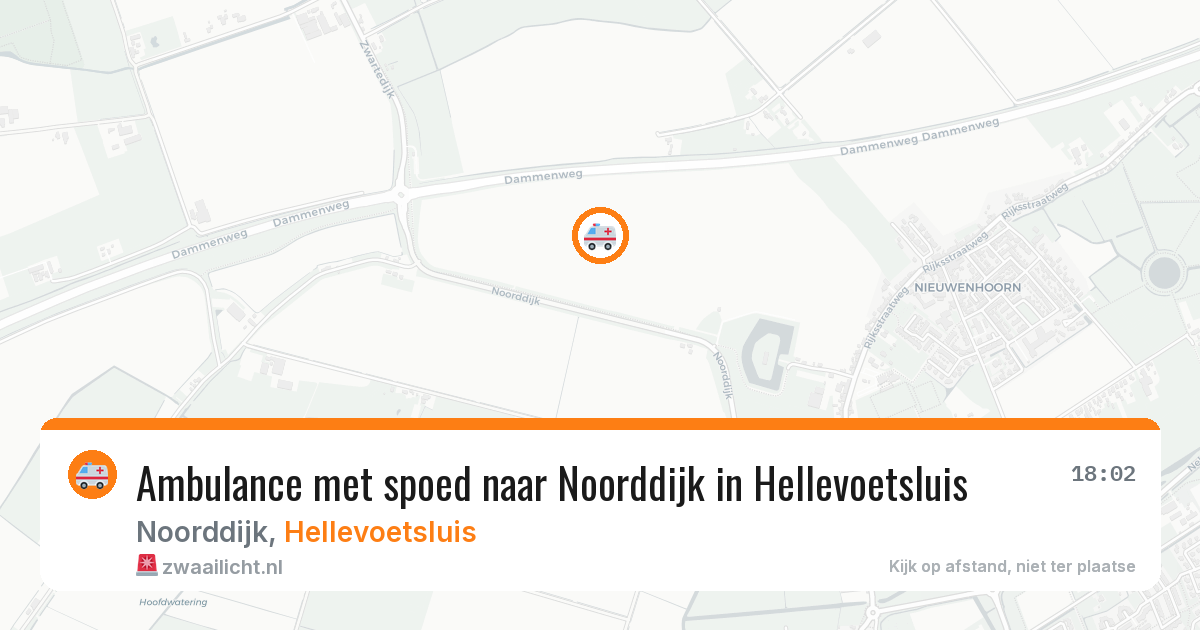 Ambulance met spoed naar Noorddijk in Hellevoetsluis — 21 jun 2026
