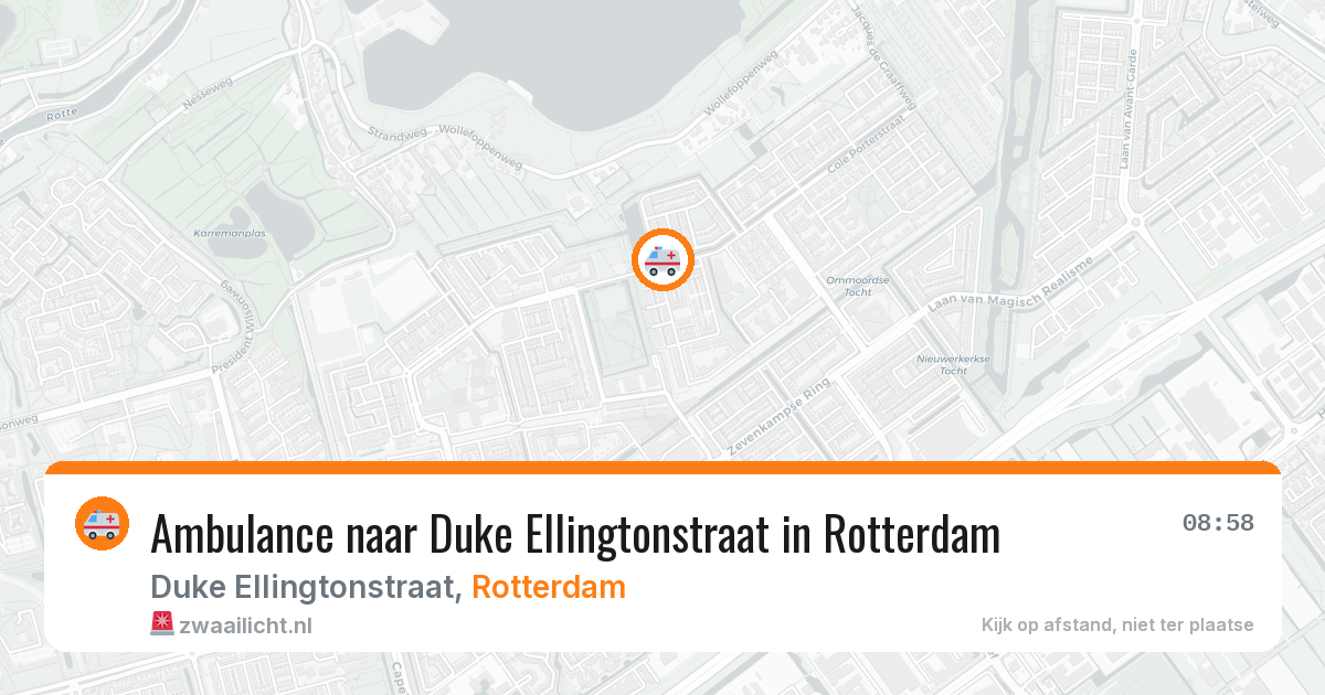 Ambulance naar Duke Ellingtonstraat in Rotterdam — 9 apr 2026