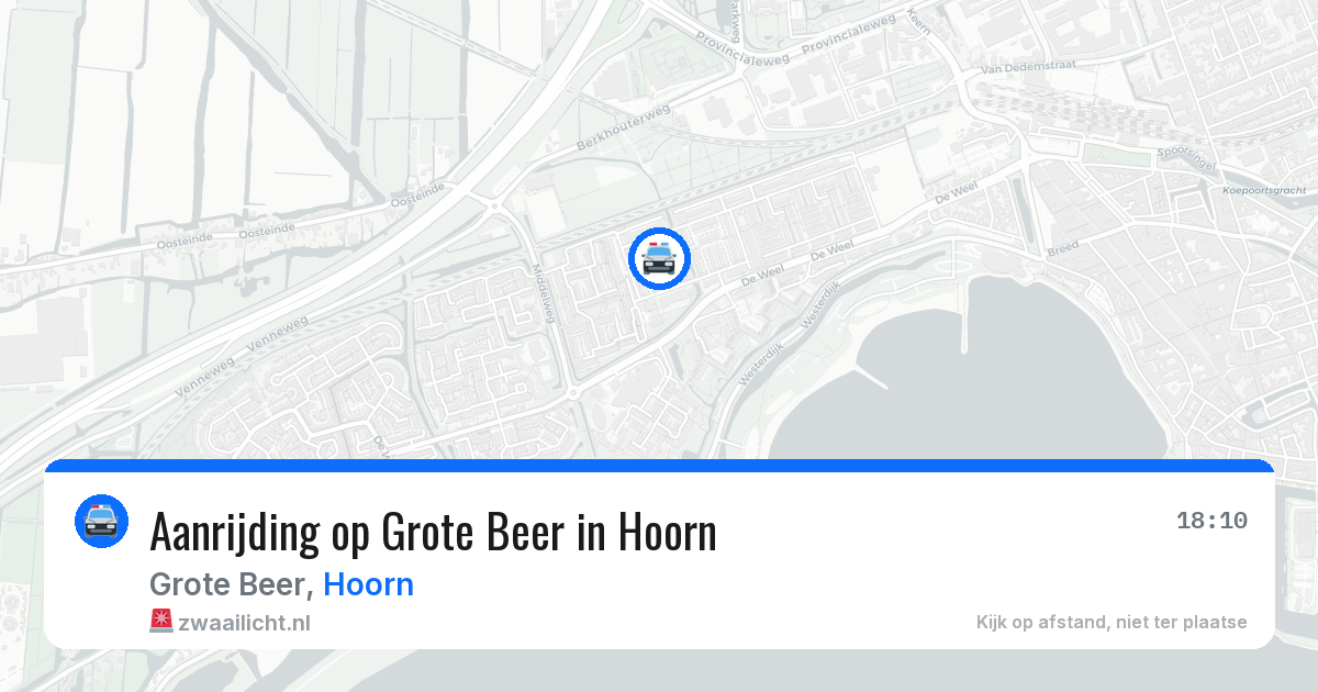 Aanrijding op Grote Beer in Hoorn — 31 jul 2026
