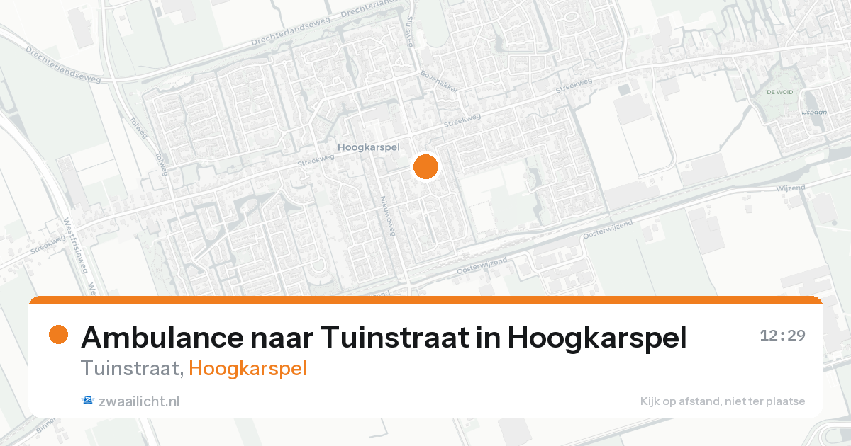 Ambulance naar Tuinstraat in Hoogkarspel — 21 aug 2026
