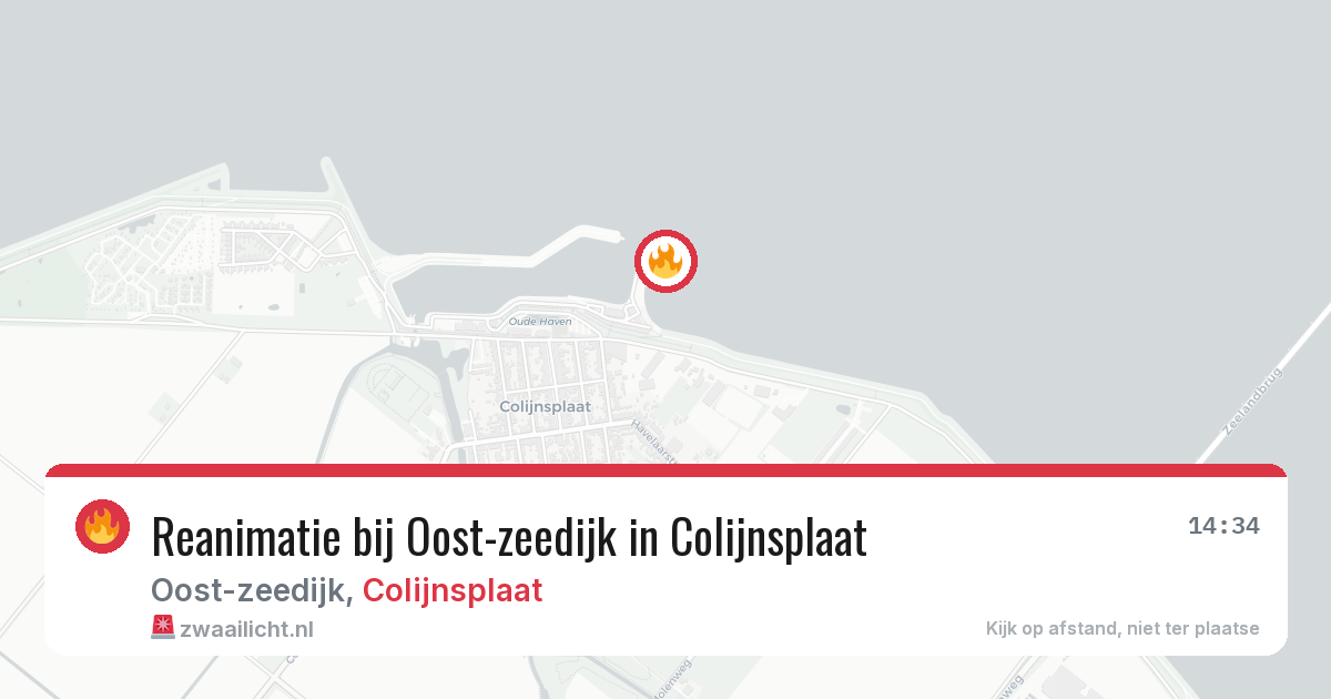 Reanimatie bij Oost-zeedijk in Colijnsplaat — 8 aug 2026