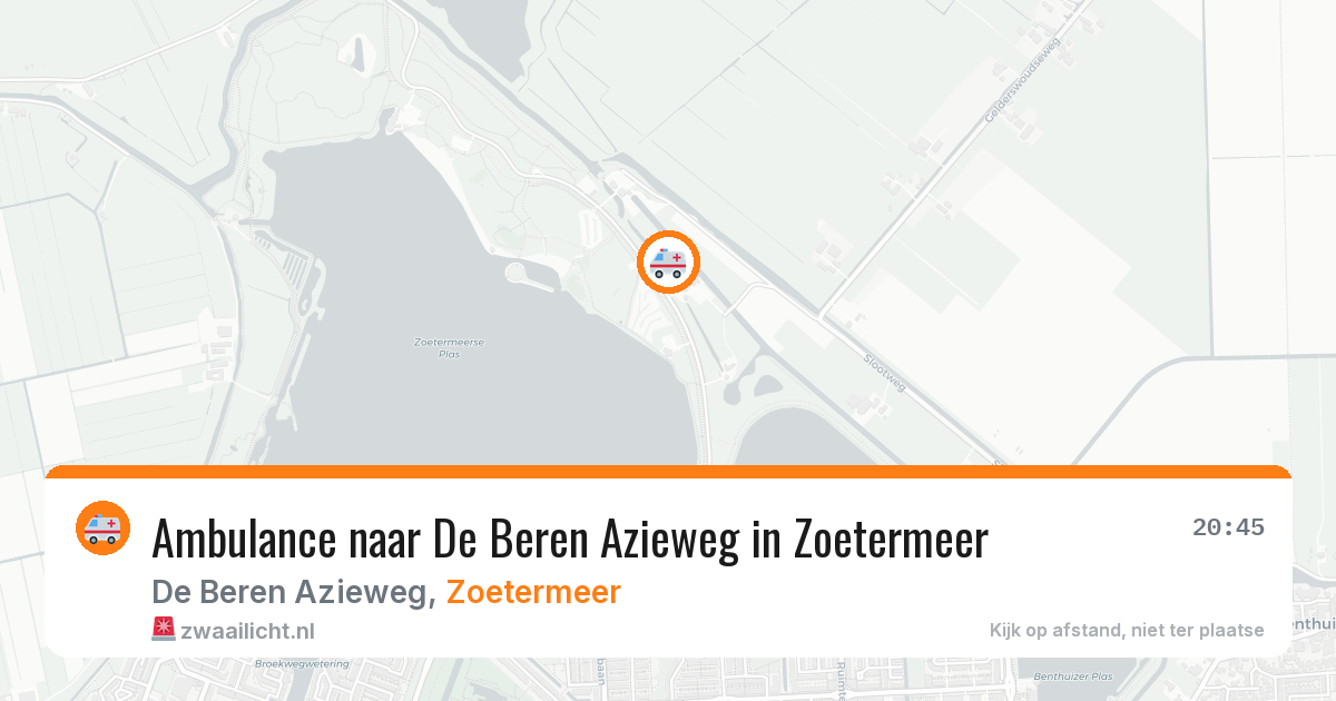 Ambulance naar De Beren Azieweg in Zoetermeer — 25 mei 2026