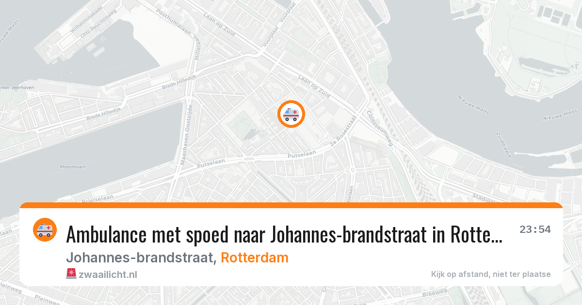 Ambulance met spoed naar Johannes-brandstraat in Rotterdam — 13 mrt 2026