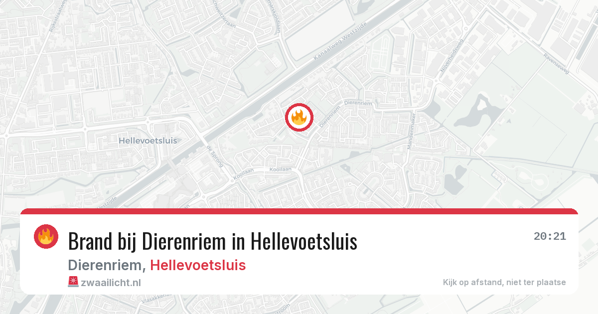 Brand bij Dierenriem in Hellevoetsluis — 16 jun 2026