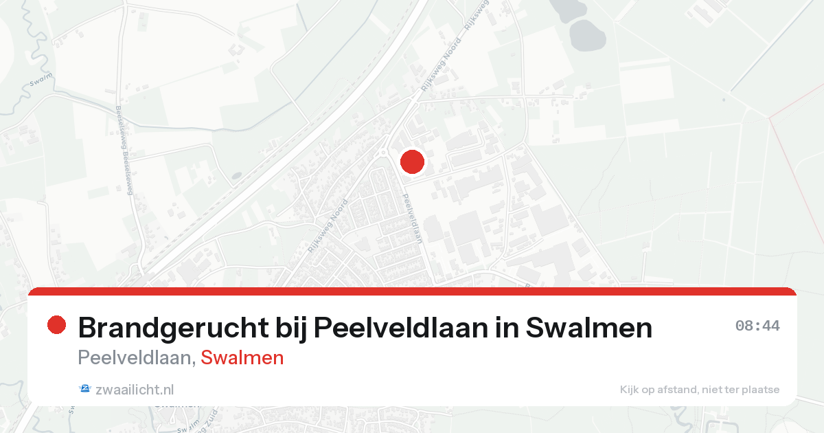 Brandgerucht bij Peelveldlaan in Swalmen — 17 aug 2026