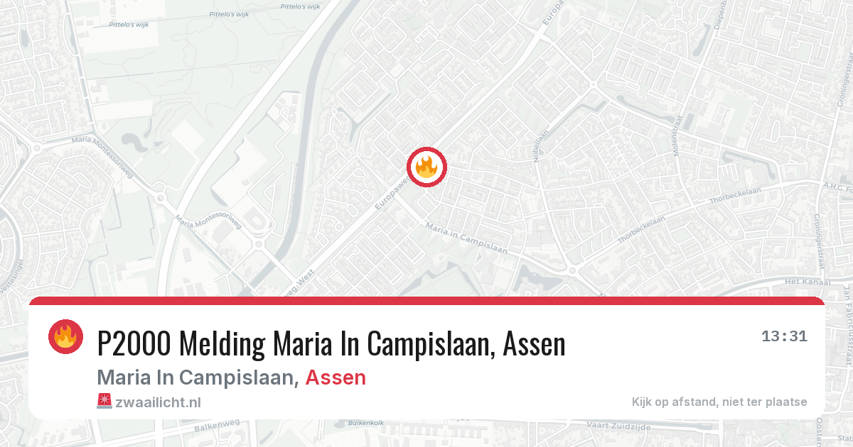 P2000 Melding Maria In Campislaan, Assen — 28 jun 2026