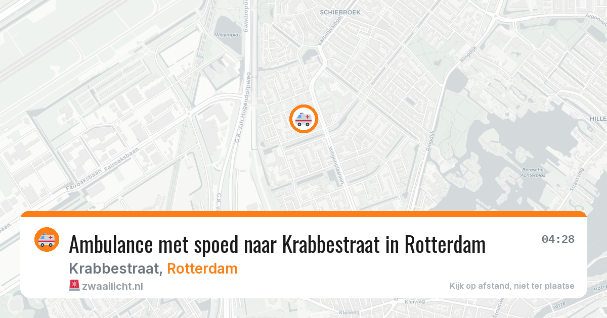 Ambulance met spoed naar Krabbestraat in Rotterdam — 16 mei 2026