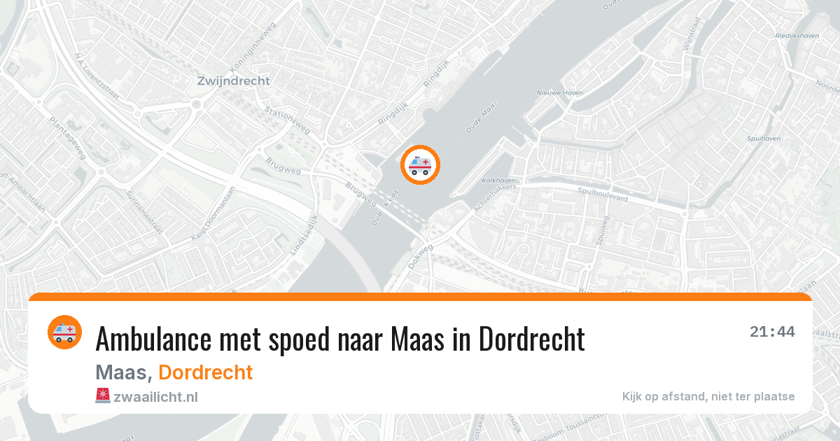 Ambulance met spoed naar Maas in Dordrecht — 1 mei 2026