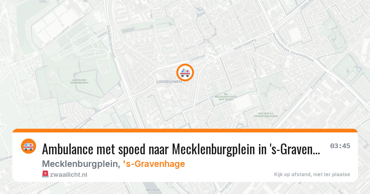 Ambulance met spoed naar Mecklenburgplein in 's-Gravenhage — 26 jun 2026