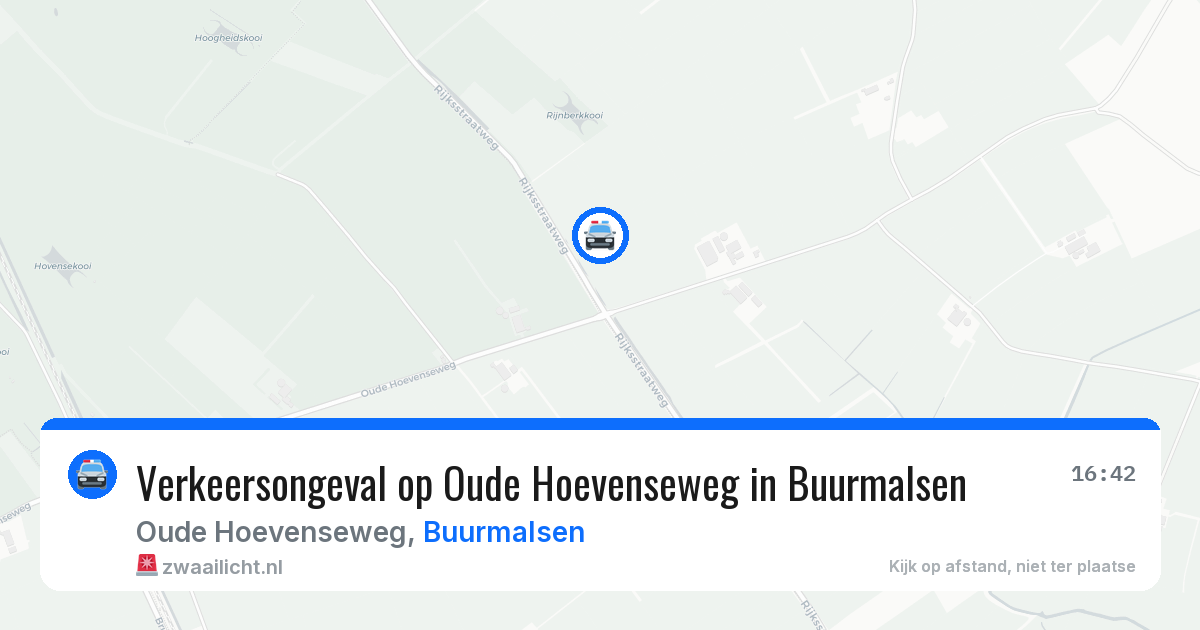 Verkeersongeval op Oude Hoevenseweg in Buurmalsen — 19 jun 2026