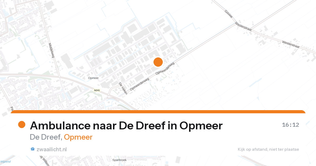 Ambulance naar De Dreef in Opmeer — 24 aug 2026