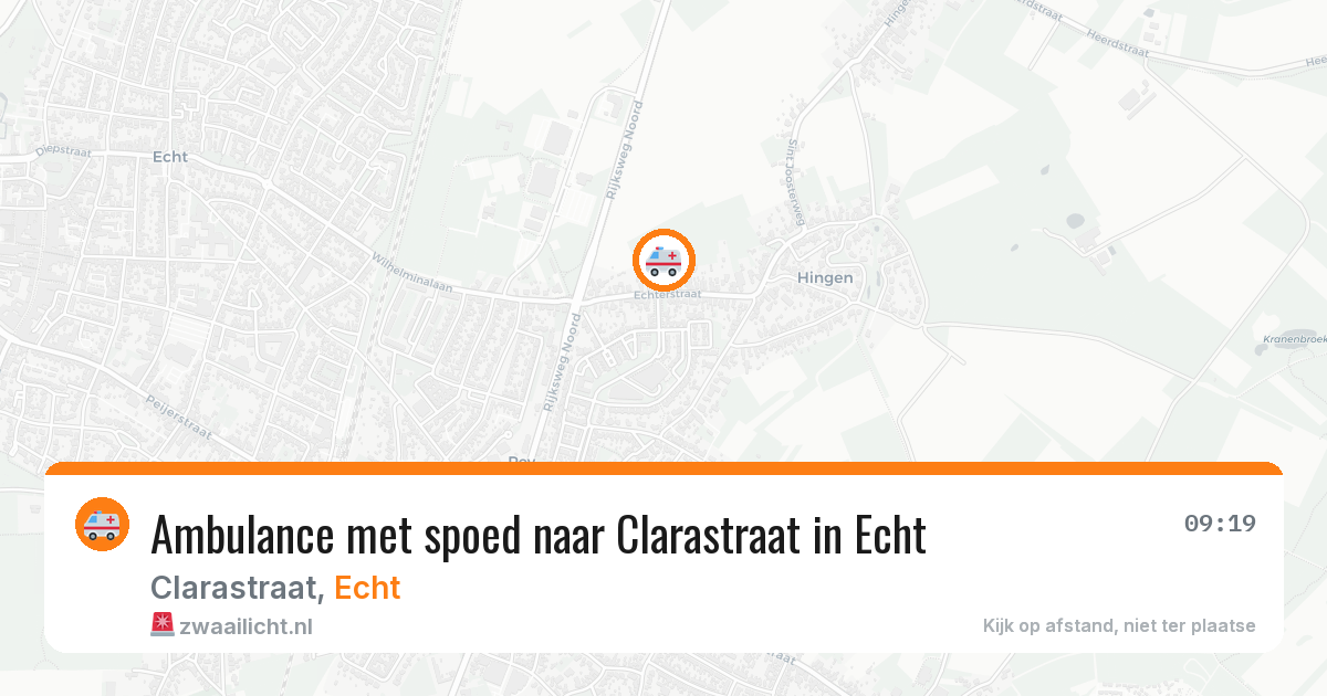 Ambulance met spoed naar Clarastraat in Echt — 11 mrt 2026