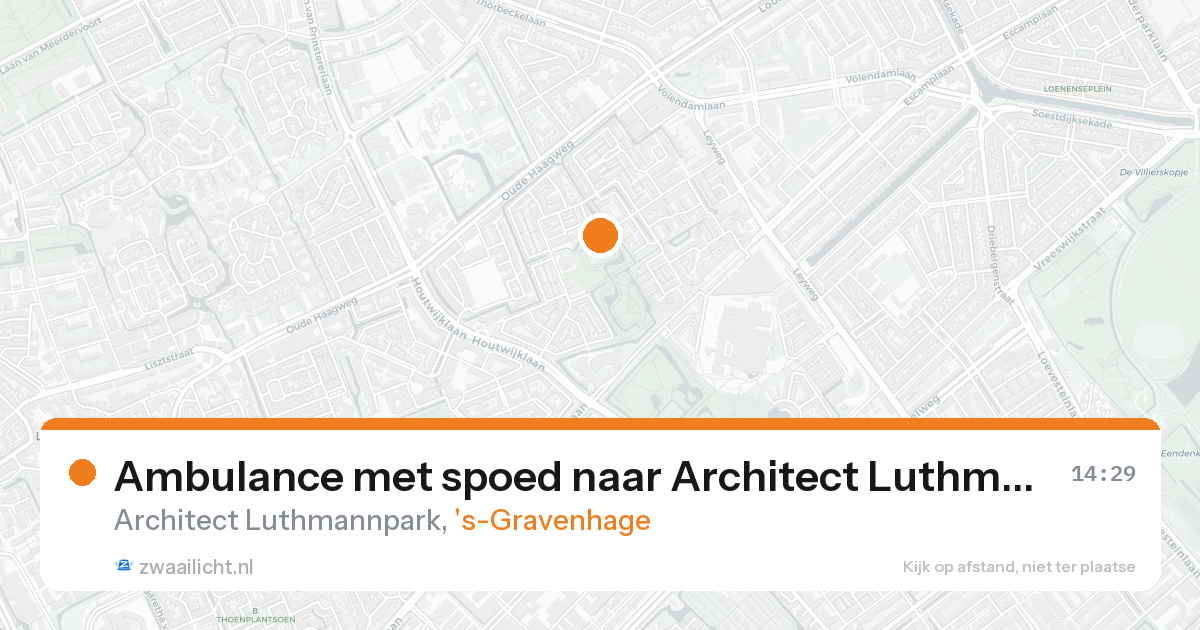 Ambulance met spoed naar Architect Luthmannpark in 's-Gravenhage — 7 feb 2026