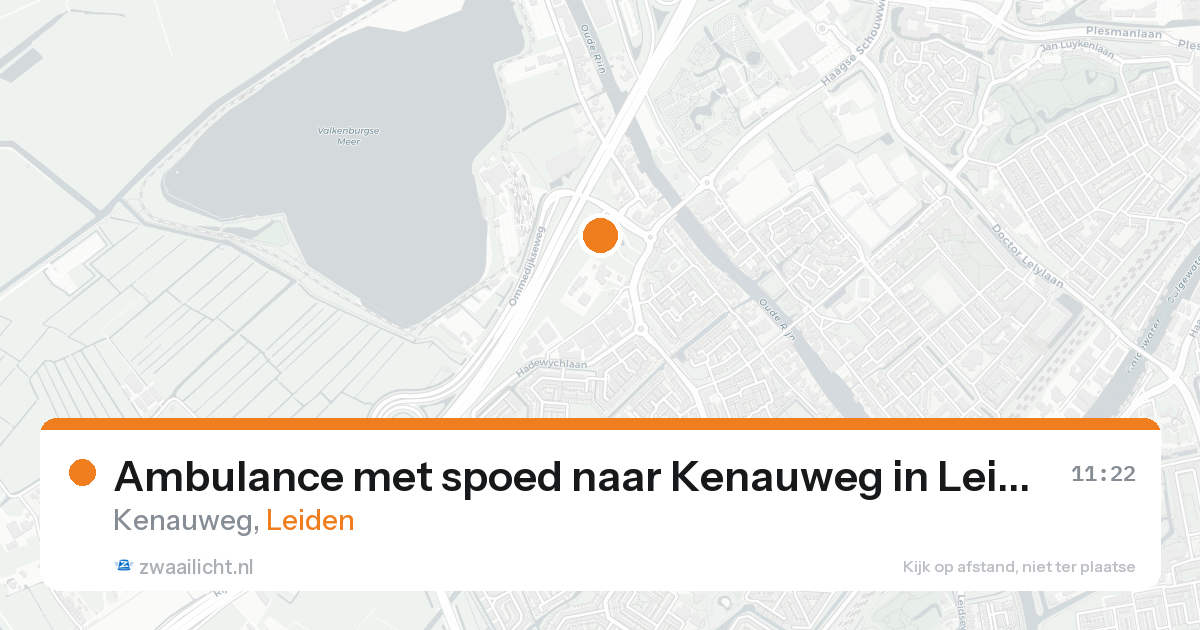 Ambulance met spoed naar Kenauweg in Leiden — 25 aug 2026