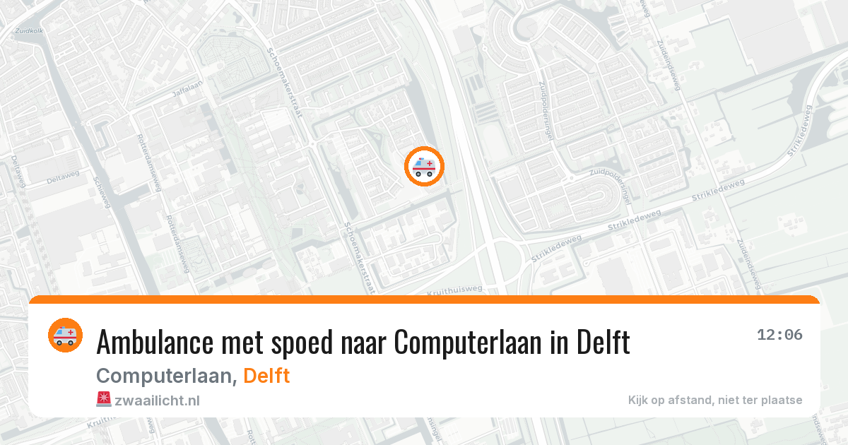 Ambulance met spoed naar Computerlaan in Delft — 4 aug 2026