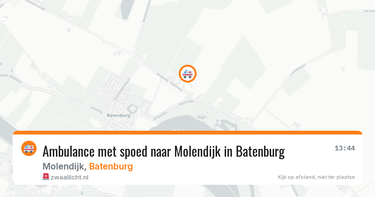 Ambulance met spoed naar Molendijk in Batenburg — 8 mrt 2026