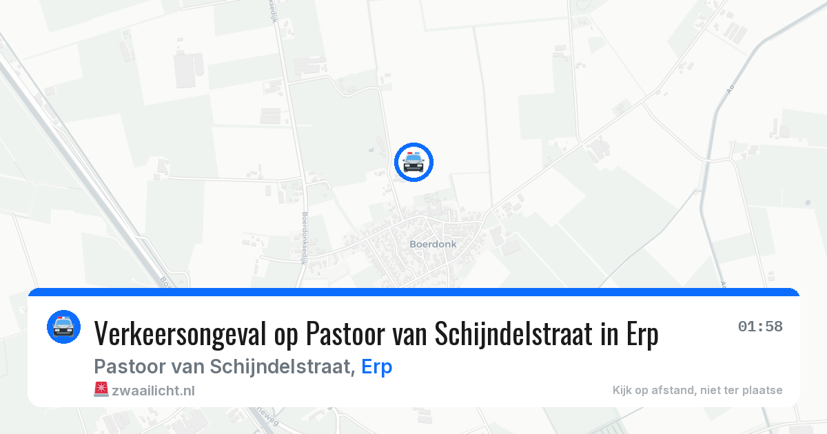 Verkeersongeval op Pastoor van Schijndelstraat in Erp — 24 mei 2026