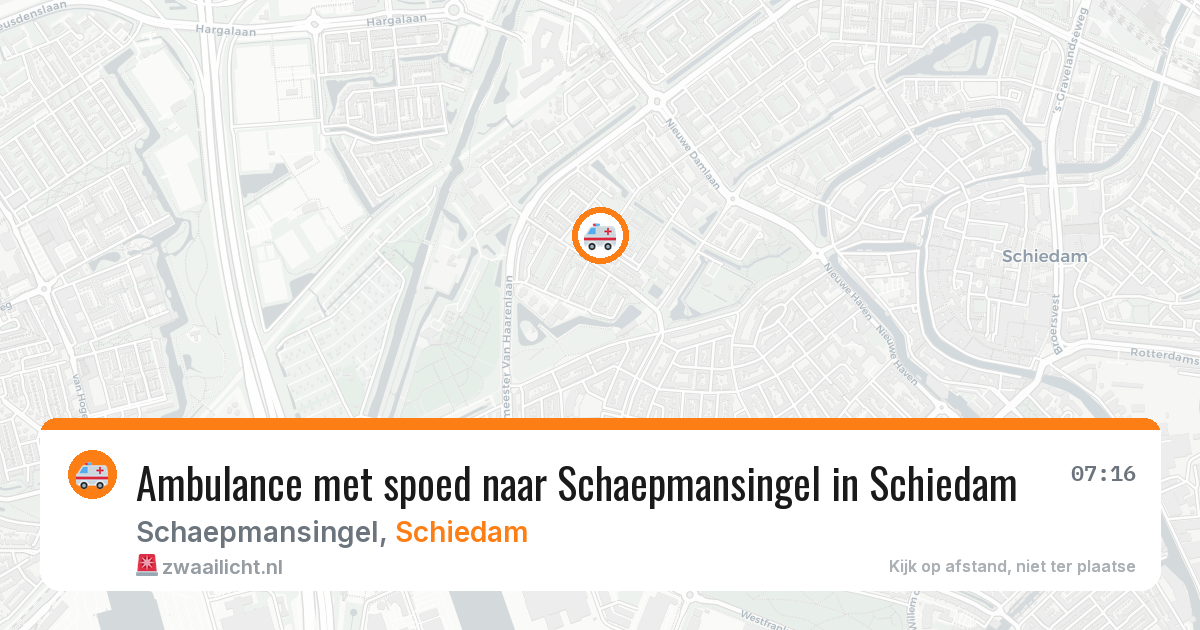 Ambulance met spoed naar Schaepmansingel in Schiedam — 27 mei 2026