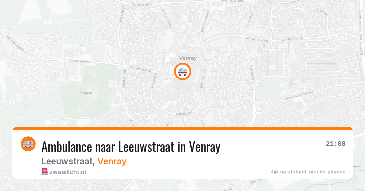 Ambulance naar Leeuwstraat in Venray — 5 aug 2026