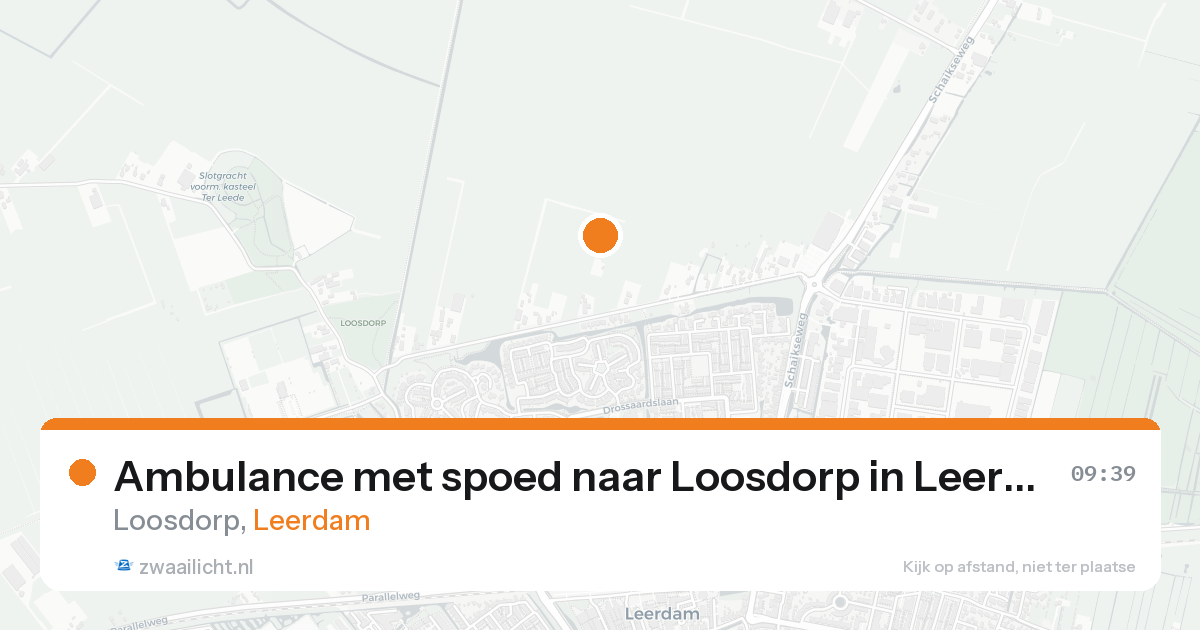 Ambulance met spoed naar Loosdorp in Leerdam — 20 aug 2026