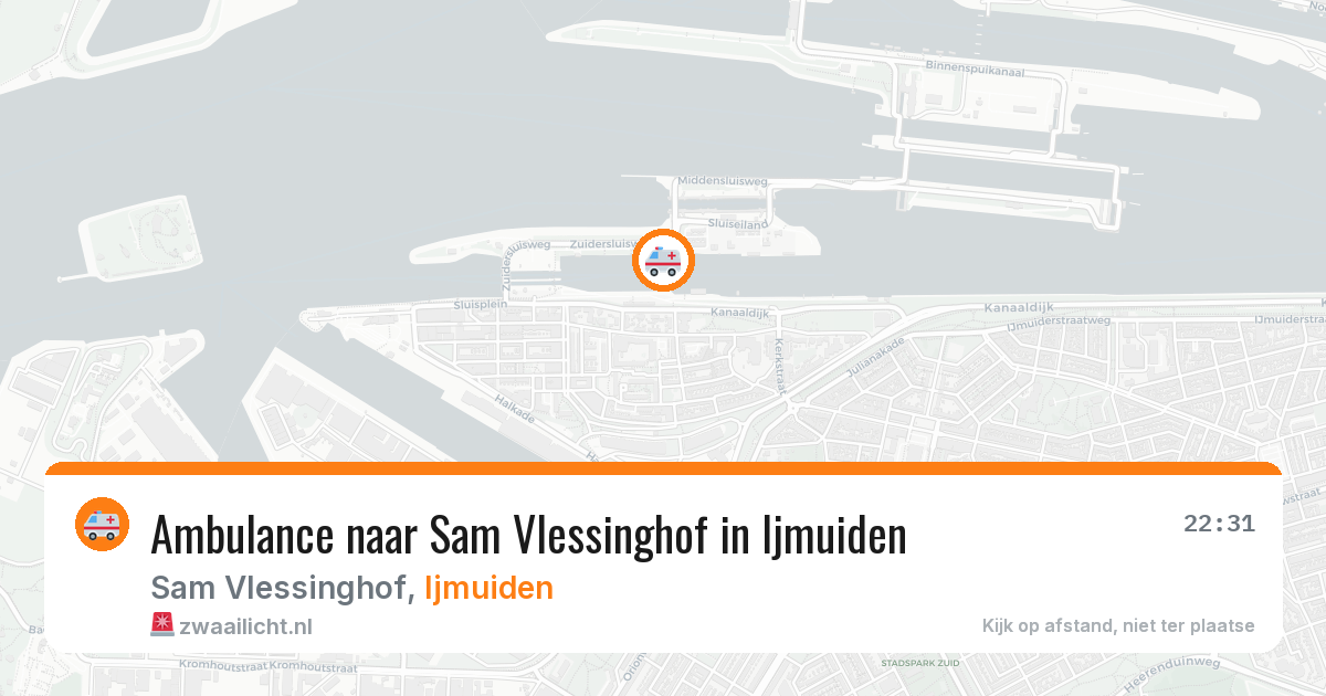 Ambulance naar Sam Vlessinghof in Ijmuiden — 9 jul 2026