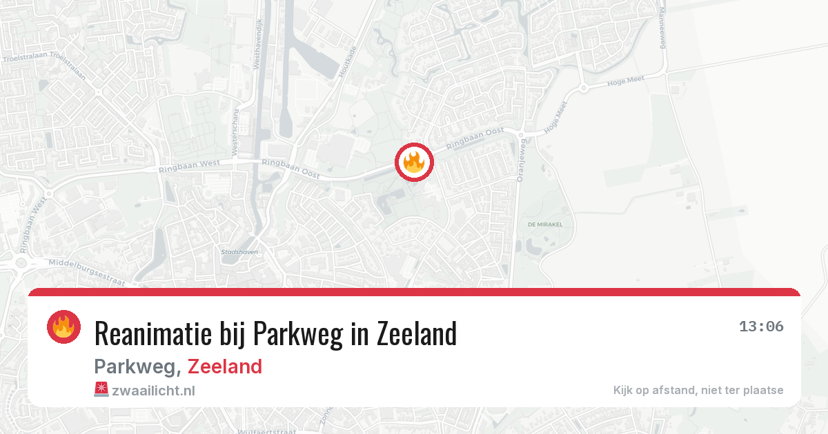 Reanimatie bij Parkweg in Zeeland — 24 jun 2026