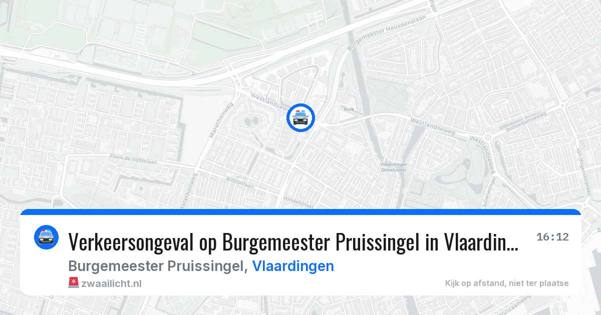 Verkeersongeval op Burgemeester Pruissingel in Vlaardingen — 18 mrt 2026