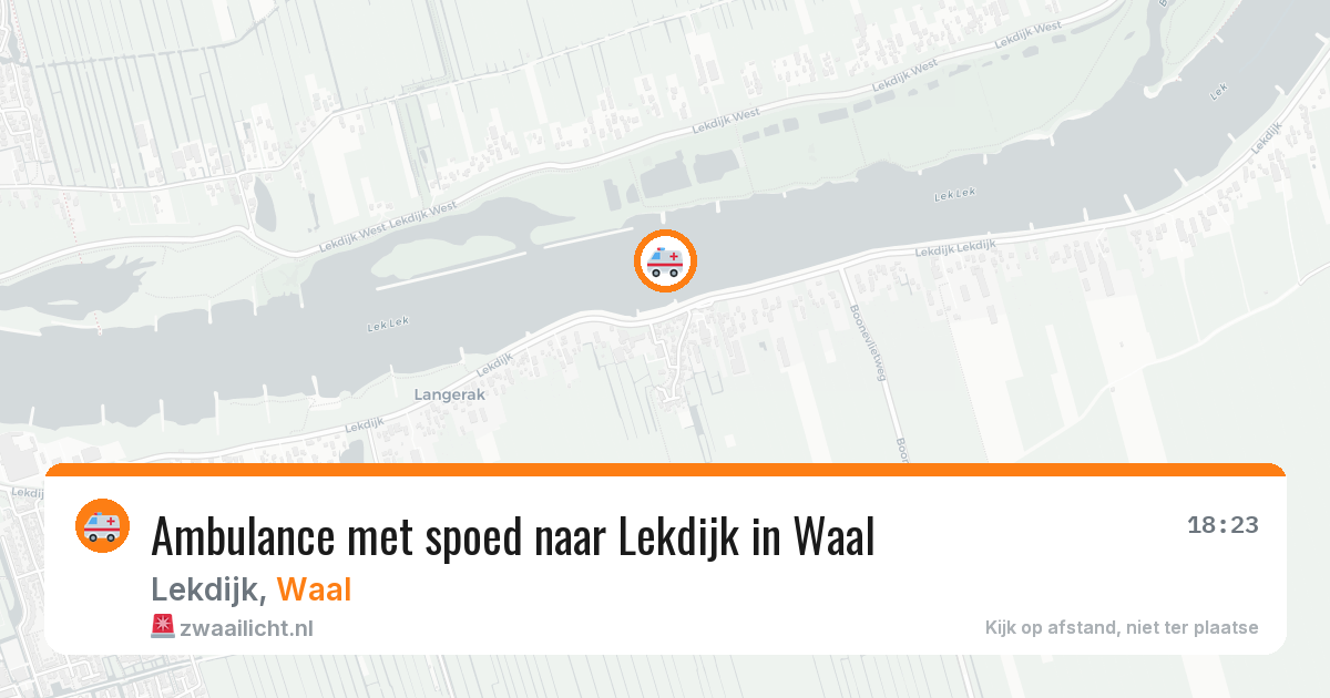 Ambulance met spoed naar Lekdijk in Waal — 11 aug 2026