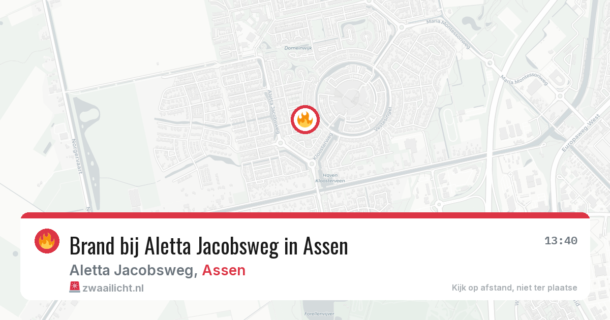 Brand bij Aletta Jacobsweg in Assen — 3 jul 2026