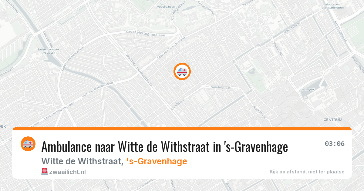 Ambulance naar Witte de Withstraat in 's-Gravenhage — 23 mei 2026