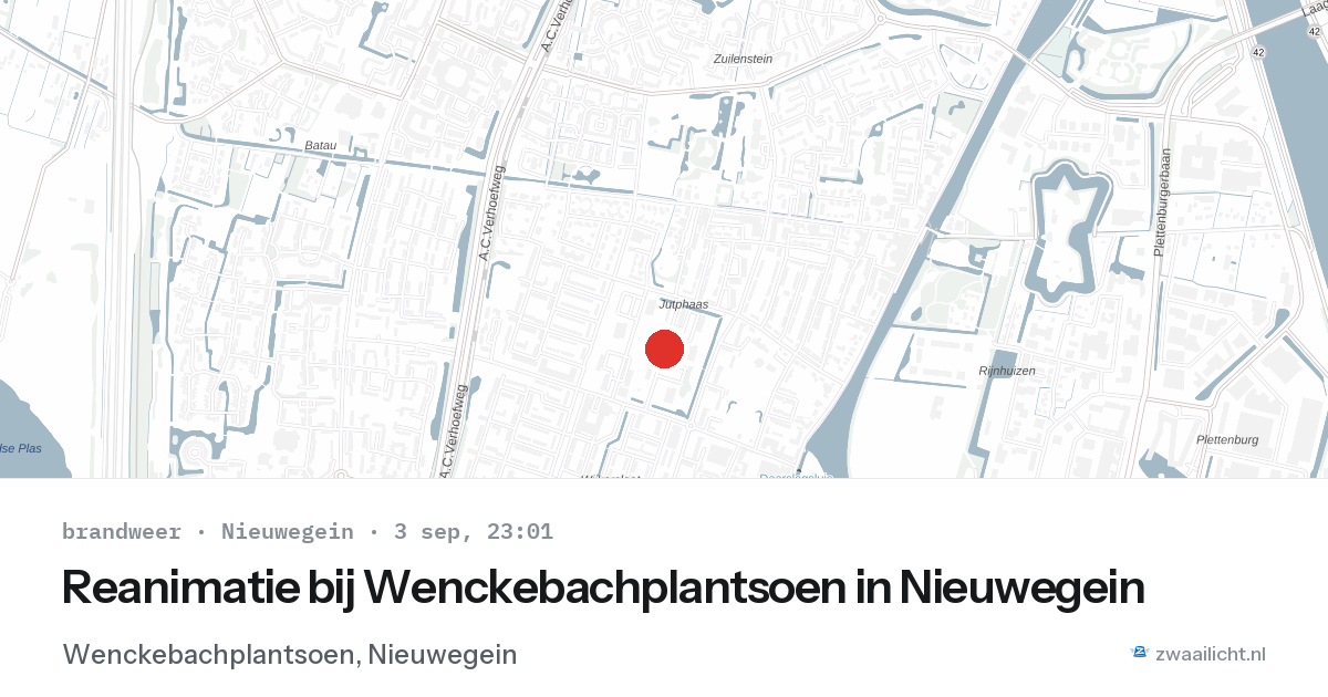 Reanimatie bij Wenckebachplantsoen in Nieuwegein — 3 sep 2026