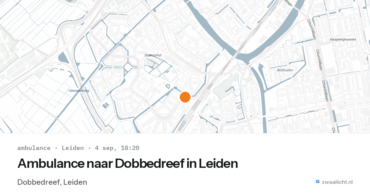 Ambulance naar Dobbedreef in Leiden — 4 sep 2026