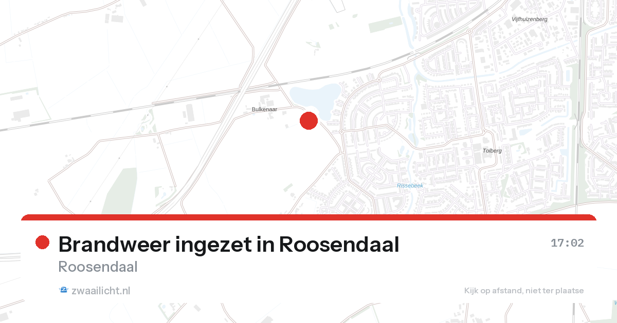 Brandweer ingezet in Roosendaal — 27 aug 2026 | 🚨 Zwaailicht.nl