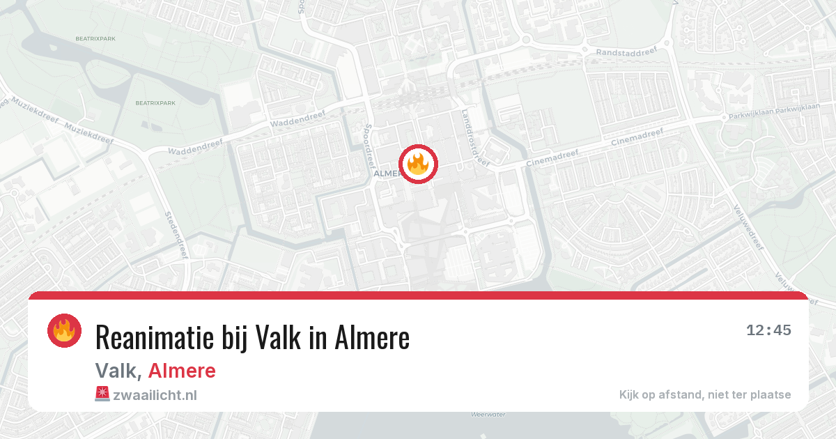 Reanimatie bij Valk in Almere — 6 apr 2026