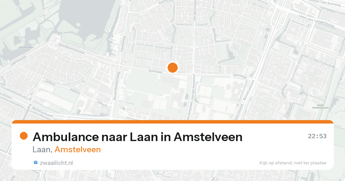 Ambulance naar Laan in Amstelveen — 15 aug 2026