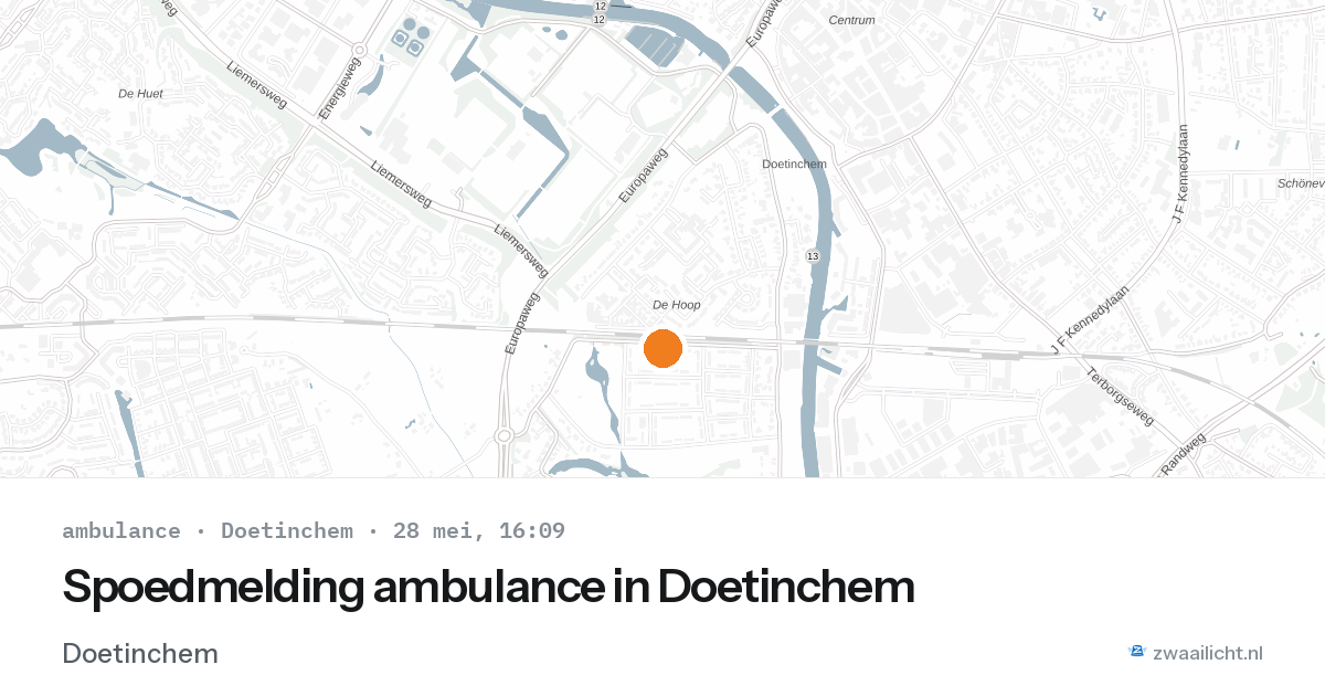 Spoedmelding ambulance in Doetinchem — 28 mei 2026