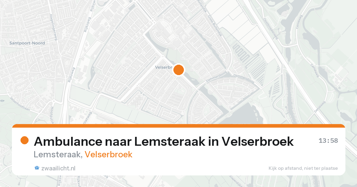 Ambulance naar Lemsteraak in Velserbroek — 29 mei 2026