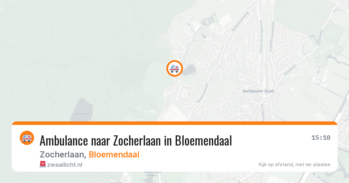 Ambulance naar Zocherlaan in Bloemendaal — 28 mrt 2026