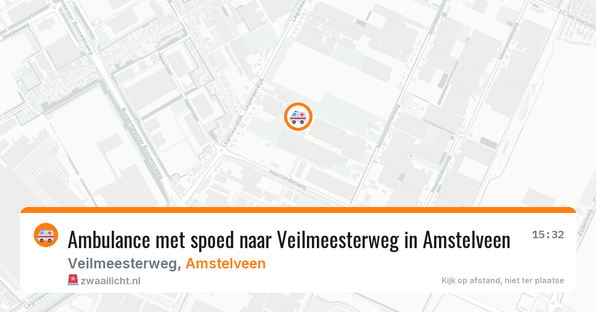 Ambulance met spoed naar Veilmeesterweg in Amstelveen — 19 apr 2026