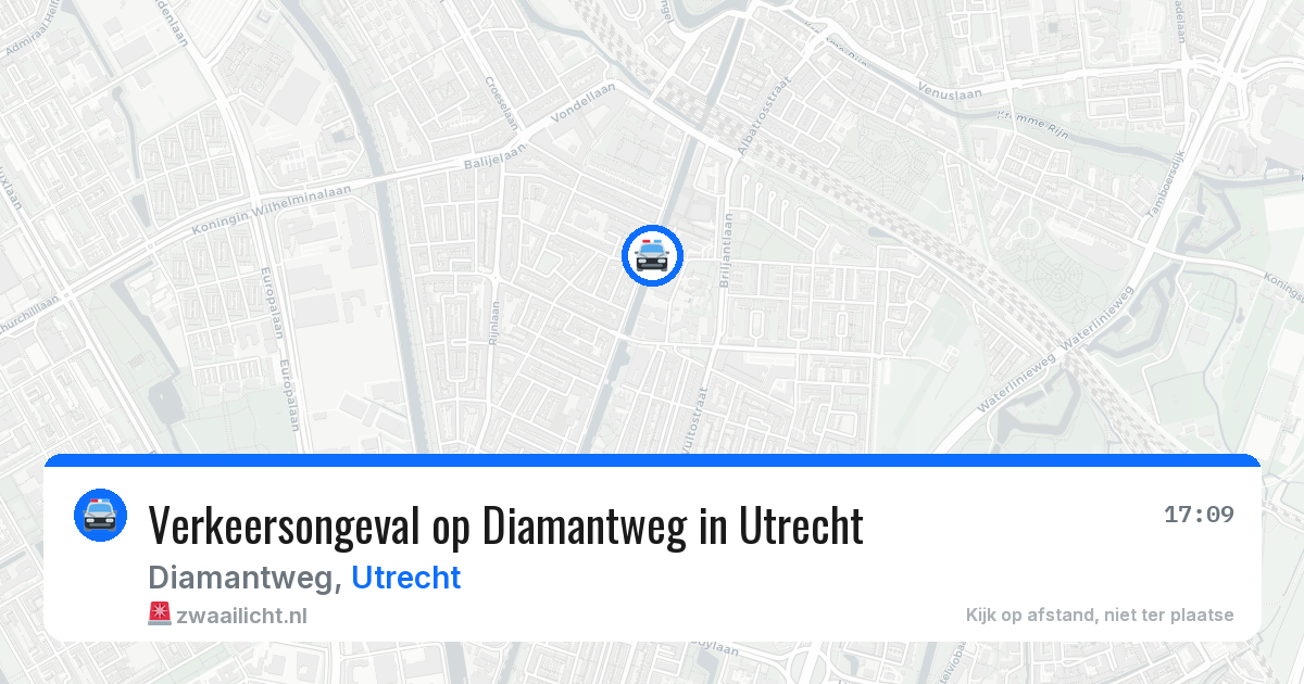 Verkeersongeval op Diamantweg in Utrecht — 29 jun 2026